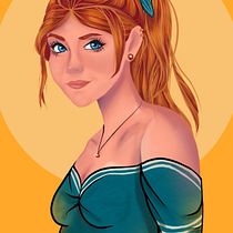Mi Proyecto del curso: Retrato de personajes femeninos con Procreate. Projekt z dziedziny Trad, c i jna ilustracja użytkownika Daniela Serpero - 12.09.2021