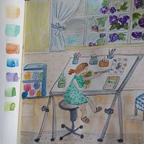 My project in Exploratory Sketchbook: Find Your Drawing Style course. Traditional illustration, Sketching, Creativit, Drawing, Watercolor Painting, Sketchbook, and Gouache Painting project by randijwin - 09.14.2021