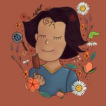 Mi Proyecto del curso: Retrato ilustrado con elementos botánicos. Un progetto di Illustrazione tradizionale, Illustrazione digitale, Illustrazione botanica e Disegno digitale di Leonor Jimenez-Ethier - 14.09.2021