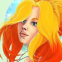 Mon projet du cours : Portrait de personnages féminins avec Procreate. Projekt z dziedziny Trad, c, jna ilustracja, Ilustracja c, frowa, R, sunek c i frow użytkownika Julie Piette Hubert - 13.09.2021