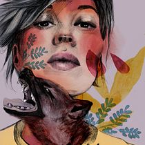 My project in Illustrated Portraits with Procreate course. Ilustração tradicional, Ilustração vetorial, Ilustração digital, e Desenho de retrato projeto de Catherine Simard - 15.09.2021