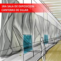 1RA SALA DE EXPOSICION - CANTERAS DE SILLAR DE AREQUIPA. Een project van  Ontwerp, Architectuur,  Schetsen, Digitaal ontwerp y  Architecturale illustratie van Sergio Escobedo Melgar - 11.09.2021