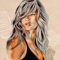 My project in Illustrated Portraits with Procreate course. Ilustração tradicional, Ilustração vetorial, Ilustração digital, e Desenho de retrato projeto de steph_agenais - 15.09.2021