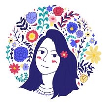 Meu projeto do curso: Retrato ilustrado com elementos botânicos. Un progetto di Illustrazione tradizionale, Illustrazione digitale, Illustrazione botanica e Disegno digitale di Gisele Harano - 16.09.2021