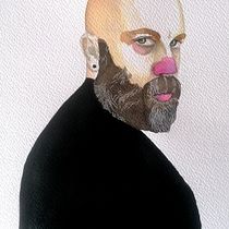 Aprender a disfrutar (Autorretrato). Traditional illustration, Watercolor Painting, and Portrait Drawing project by Cristóbal Sánchez - 09.16.2021
