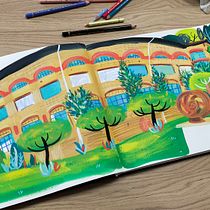 Mon projet du cours : Sketchbook de peintures à la gouache. Traditional illustration, Sketching, Drawing, Architectural Illustration, Sketchbook, and Gouache Painting project by Estelle N. - 09.16.2021