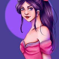 Meu projeto do curso: Retrato de personagens femininas com Procreate. Projekt z dziedziny Trad, c, jna ilustracja, Ilustracja c, frowa, R, sunek c i frow użytkownika Nayara Guimarães - 16.09.2021