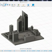 Mi Proyecto del curso: Adorno para escritorio de algunos de los edificios representativos de mi ciudad.. Un projet de 3D, Design industriel, Conception de produits, Modélisation 3D , et Conception 3D de Franco Di Pietro - 09.09.2021