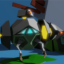 Mi Proyecto del curso: Modelado de personajes low poly para videojuegos  Ein Projekt aus dem Bereich 3D, 3-D-Modellierung, Videospiele, Design von 3-D-Figuren und Design für Videospiele von Alonso Garcia Muñoz - 14.09.2021