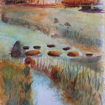 My project in Natural Landscapes in Watercolor course. Projekt z dziedziny  Sztuki piękne,  Malarstwo i Malowanie akwarelą użytkownika egd - 17.09.2021