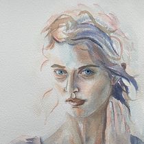 My project in Artistic Portrait with Watercolors course. Fine Arts, Painting, Watercolor Painting, and Portrait Drawing project by beverlykills - 09.16.2021