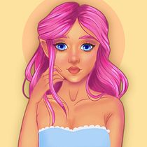 Mi Proyecto del curso: Retrato de personajes femeninos con Procreate. Projekt z dziedziny Trad, c, jna ilustracja, Ilustracja c, frowa, R, sunek c i frow użytkownika Andja Rueda - 18.09.2021