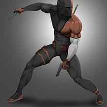 Deathstroke/Slide: Ilustración para cómics: anatomía de un superhéroe. Un progetto di Illustrazione tradizionale, Character design, Fumetto, Disegno a matita e Disegno anatomico di José Cegarra - 18.09.2021