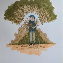 The Story of Blue Beard - Project for the course: Introduction to Children's Illustration. Traditional illustration, Fine Arts, Painting, Pencil Drawing, Drawing, Watercolor Painting, Children's Illustration, and Narrative project by Valérie Stevens - 09.17.2021