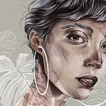 My project in Illustrated Portraits with Procreate course. Ilustração tradicional, Ilustração vetorial, Ilustração digital, e Desenho de retrato projeto de anna_abl - 18.09.2021