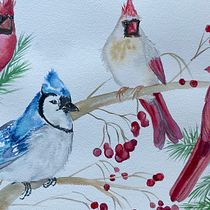Mon projet du cours : Techniques artistiques d'aquarelle pour illustrer les oiseaux. Traditional illustration, Watercolor Painting, Realistic Drawing, and Naturalistic Illustration project by Marie-Justine Roy - 09.19.2021