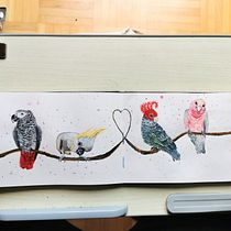 My project in Artistic Watercolor Techniques for Illustrating Birds course. Traditional illustration, Watercolor Painting, Realistic Drawing, and Naturalistic Illustration project by Katharina Pleli - 09.19.2021