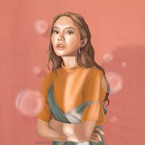 Meu projeto do curso: Técnicas digitais de retrato ilustrado. Un projet de Illustration traditionnelle, Illustration numérique , et Peinture numérique de Gabriela Linhares de Alcântara - 19.09.2021