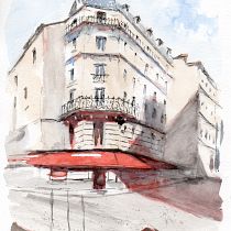 Mi Proyecto del curso: Dibujo arquitectónico con acuarela y tinta. Sketching, Drawing, Watercolor Painting, Architectural Illustration, Sketchbook & Ink Illustration project by Jairo Perilla - 09.20.2021