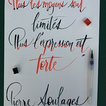 Mon projet du cours : Calligraphie italique au brush pen Ein Projekt aus dem Bereich Kalligrafie von Isabelle de Couëspel de Boisgency - 20.09.2021