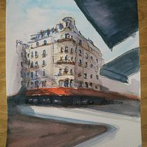 Mon projet du cours : Dessin architectural à l’aquarelle et à l’encre. Sketching, Drawing, Watercolor Painting, Architectural Illustration, Sketchbook & Ink Illustration project by jf_gruau - 09.20.2021