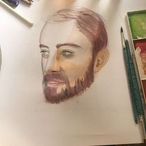 My project in  Watercolor Portrait Sketchbook course. Painting, Watercolor Painting, Portrait Drawing, and Sketchbook project by Clarissa - 09.13.2021