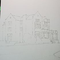 My project in Architectural Sketching with Watercolor and Ink course. Sketching, Drawing, Watercolor Painting, Architectural Illustration, Sketchbook & Ink Illustration project by Huong Nguyen - 09.17.2021
