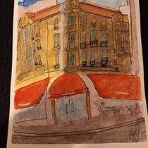 Mi Proyecto del curso: Dibujo arquitectónico con acuarela y tinta. Sketching, Drawing, Watercolor Painting, Architectural Illustration, Sketchbook & Ink Illustration project by Andrea Taveira - 09.19.2021