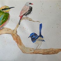 My project in Artistic Watercolor Techniques for Illustrating Birds course. Traditional illustration, Watercolor Painting, Realistic Drawing, and Naturalistic Illustration project by Tracy Davey - 09.11.2021