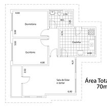 Meu projeto do curso: Introdução ao desenho arquitetônico no AutoCAD Ein Projekt aus dem Bereich Architektur, Innenarchitektur, Innendesign, L, schaftsbau, Architektonische Illustration und ArchVIZ von Lidiane Fernandes - 21.09.2021