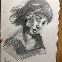 My project in Artistic Portrait Drawing: Capture Authentic Expressions course. Un projet de Illustration traditionnelle, Beaux Arts, Esquisse , Dessin au cra, on, Dessin, Dessin de portrait, Dessin réaliste, Dessin artistique , et Dessin anatomique de Patrick Sherriff - 21.09.2021