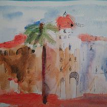 Mon projet du cours : Dessin architectural à l’aquarelle et à l’encre. Sketching, Drawing, Watercolor Painting, Architectural Illustration, Sketchbook & Ink Illustration project by Alix Olphe-Galliard - 09.21.2021