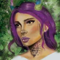 Mi Proyecto del curso: Retratos digitales de fantasía con Photoshop. Traditional illustration, Drawing, Digital Illustration, Portrait Drawing, Digital Drawing, Digital Painting, and Advertising project by Natta PG - 09.22.2021