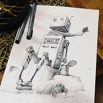 The last mind on Earth Ein Projekt aus dem Bereich Traditionelle Illustration, Bleistiftzeichnung, Zeichnung, Realistische Zeichnung, Artistische Zeichnung und Illustration mit Tinte von Julia Hoyle - 22.09.2021