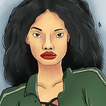 Meu projeto do curso: Retrato de personagens femininas com Procreate. Projekt z dziedziny Trad, c, jna ilustracja, Ilustracja c, frowa, R, sunek c i frow użytkownika maria aleixo - 22.09.2021