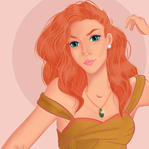 Mi Proyecto del curso: Retrato de personajes femeninos con Procreate. Projekt z dziedziny Trad, c, jna ilustracja, Ilustracja c, frowa, R, sunek c i frow użytkownika Carmen Arroyo Rojo - 22.09.2021