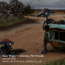Hard Surface Pit_Droid. Un proyecto de 3D y Modelado 3D de Arnau Mir - 22.09.2021