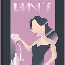 My project in Art Deco Style for Digital Illustration Course. Traditional illustration, Fine Arts, Poster Design, and Digital Illustration project by Darren Rook - 06.22.2021