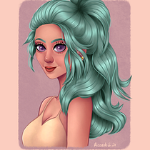Meu projeto do curso: Retrato de personagens femininas com Procreate. Projekt z dziedziny Trad, c, jna ilustracja, Ilustracja c, frowa, R, sunek c i frow użytkownika Ricardo Silva - 17.09.2021