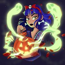 My project in Female Cartoon Character Design with Procreate course. Projekt z dziedziny Trad, c, jna ilustracja, Ilustracja c, frowa, R, sunek c i frow użytkownika Alessia Falanga - 23.10.2021