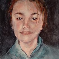 Mi Proyecto del curso: Retrato artístico en acuarela. Fine Arts, Painting, Watercolor Painting, and Portrait Drawing project by Cristina Asensio - 09.24.2021