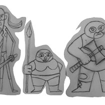 Mi Proyecto del curso: Fábrica de personajes ilustrados. Luchadoras guerreras. Traditional illustration, Character Design, and Digital Illustration project by Hector Roa - 09.25.2021