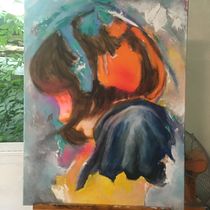 My project in Experimental Portraiture: Fusing Oil, Acrylic, and Spray Paint course. Fine Arts, Painting, Acr, lic Painting, and Oil Painting project by Egwong Wongvonsang - 09.25.2021