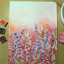 Mi Proyecto del curso: Técnicas de acuarela en negativo para ilustración botánica Ein Projekt aus dem Bereich Traditionelle Illustration, Aquarellmalerei und Botanische Illustration von Marga Gst - 25.09.2021