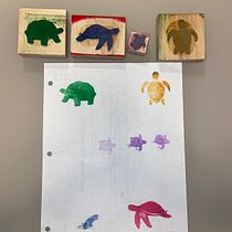 Sellos de tortuga. Un progetto di Artigianato, Stampa e Creatività con i bambini di laureenlopezlago - 05.09.2021