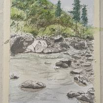Mi Proyecto del curso: Paisajes naturales en acuarela (La Paisanita). Projekt z dziedziny  Sztuki piękne,  Malarstwo i Malowanie akwarelą użytkownika Andrea Abondi - 27.09.2021