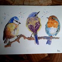 Meu projeto do curso: Técnicas expressivas de aquarela para ilustração de pássaros. Traditional illustration, Watercolor Painting, Realistic Drawing, and Naturalistic Illustration project by Ivan Rodrigues de Sá - 09.27.2021