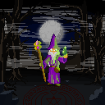 Mi Proyecto del curso: Introducción al diseño de personajes en pixel art - Mago. Un projet de Conception de personnages, Jeux vidéo, Pixel art , et Conception de jeux vidéo de Ignacio Arjona Gil - 27.09.2021