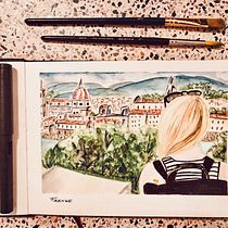 Mein Kursprojekt: Aquarellreiseheft. Traditional illustration, Watercolor Painting, Architectural Illustration, and Sketchbook project by christiane_prost - 09.27.2021