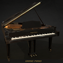 Mi Proyecto del curso: Creación de props realistas para videojuegos, Piano de cola. 3D, 3D Modeling, Video Games, and Game Design project by Sebastian Giuliano - 09.27.2021